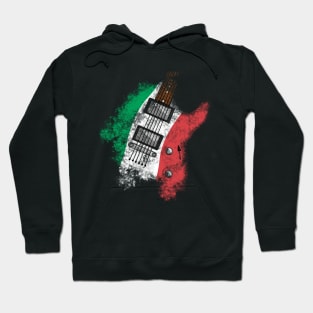 Electric Guitar Italian Flag Guitarist Hoodie